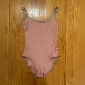 Yumiko Leotard Fiona Style Mesh Back with Velvet Trim XSHC Full Front Lining
